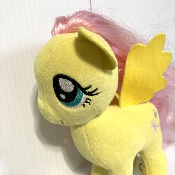 MY LITTLE PONY Fluttershy Plush Pony by Hasbro 2017 Yellow and Pink 7 inches - Picture 4 of 12